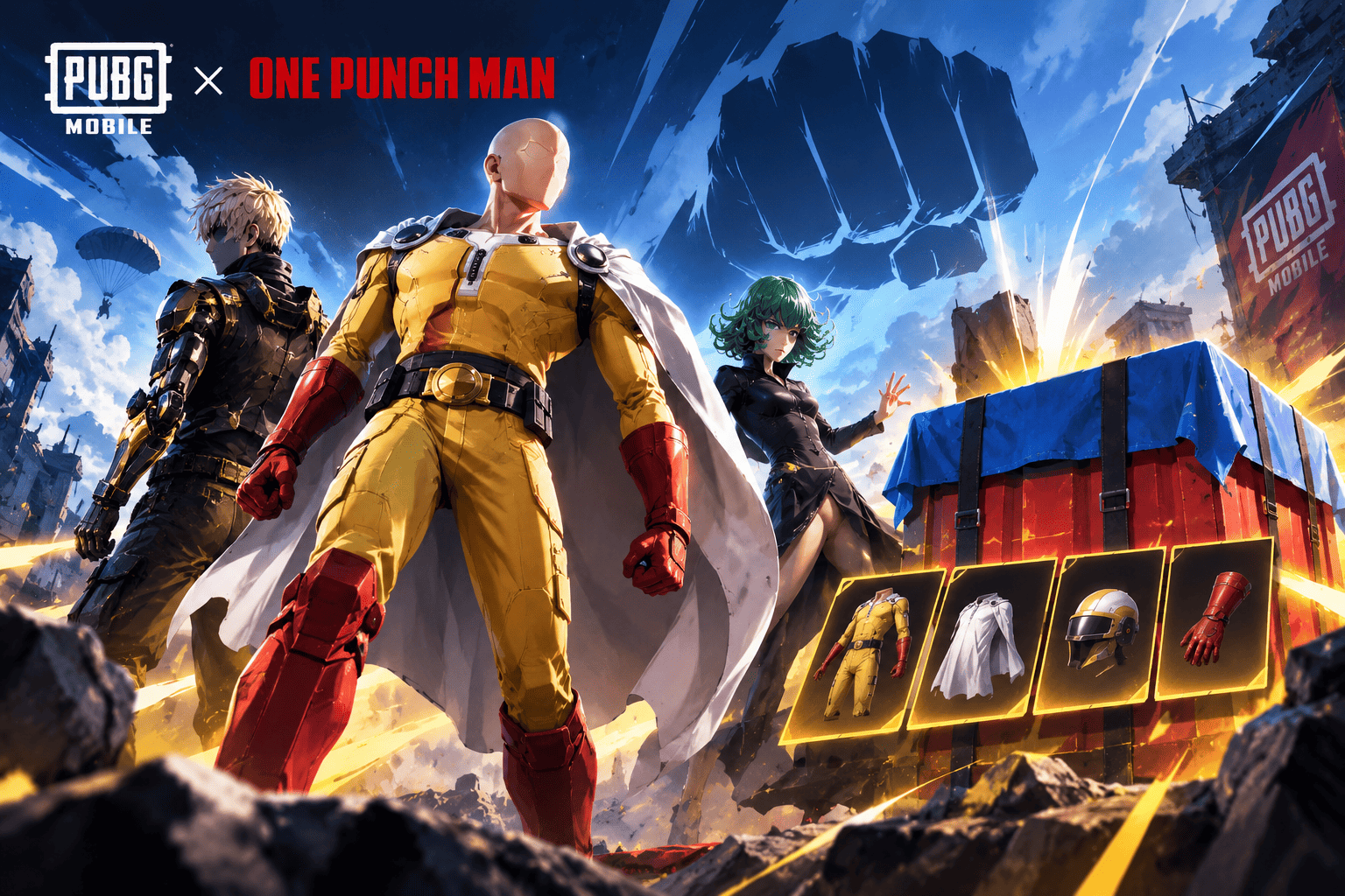 Skin PUBG Mobile terbaru kolaborasi One Punch Man
