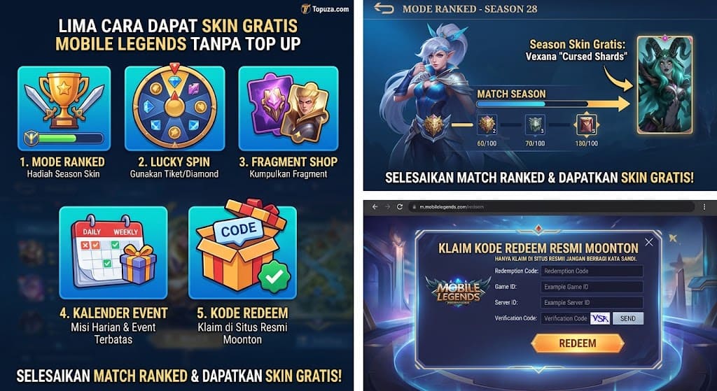 Progress ranked menuju Season Skin gratis di Mobile Legends